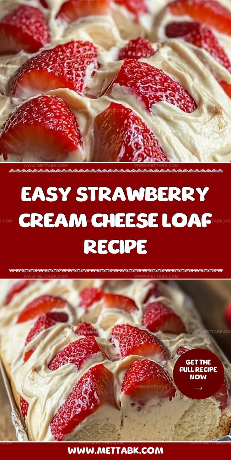 This soft loaf with delicious strawberry cream cheese fillin