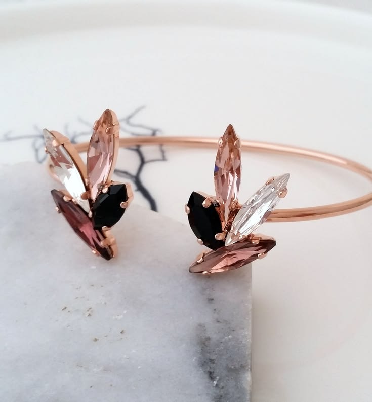 Blush burgundy black bracelet,Multi color bracelet,Bridal br