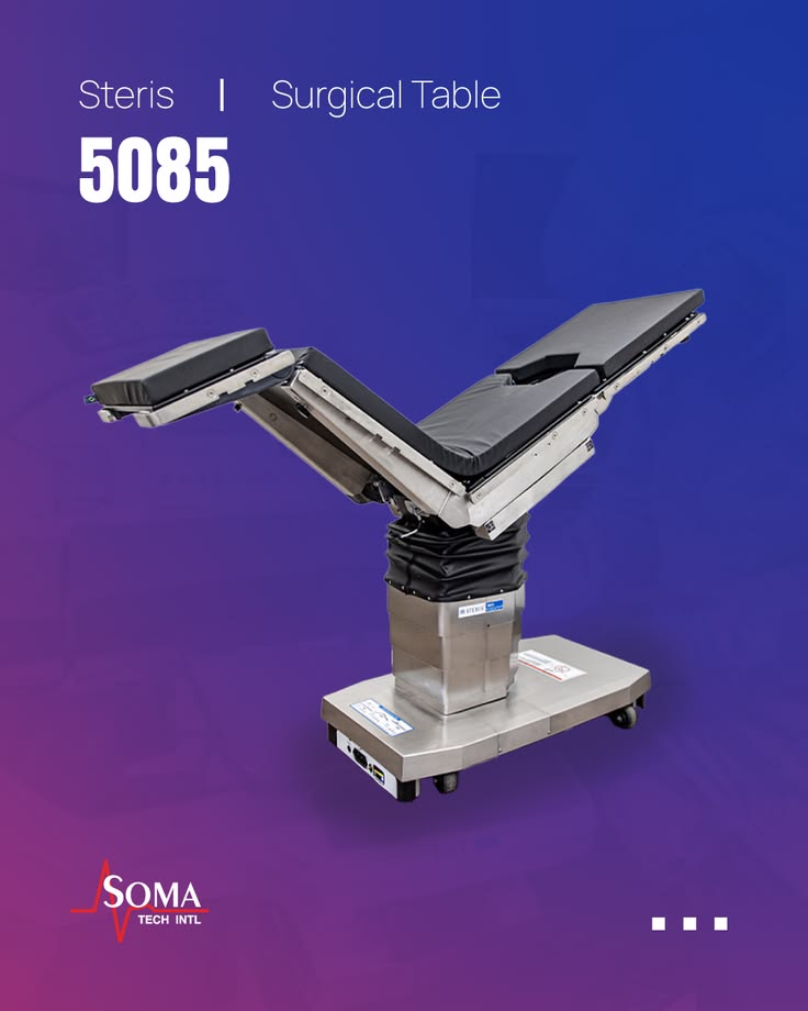 The Steris 5085 Surgical Table features a 1,200 lb capacity,