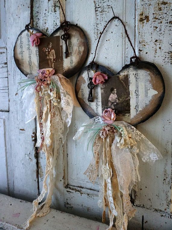 Verzierte Papier Herz Wandbehang Set von AnitaSperoDesign au