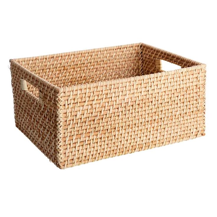 Real Simple Large Rattan Storage Basket | At Home
