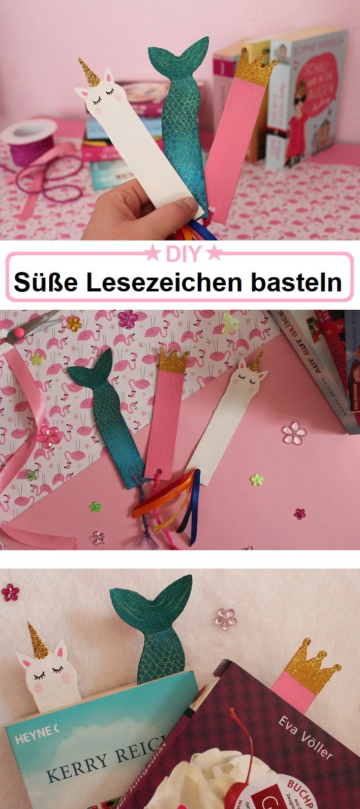 Ich zeige dir, wie du solche süße Lesezeichen ganz einfach s