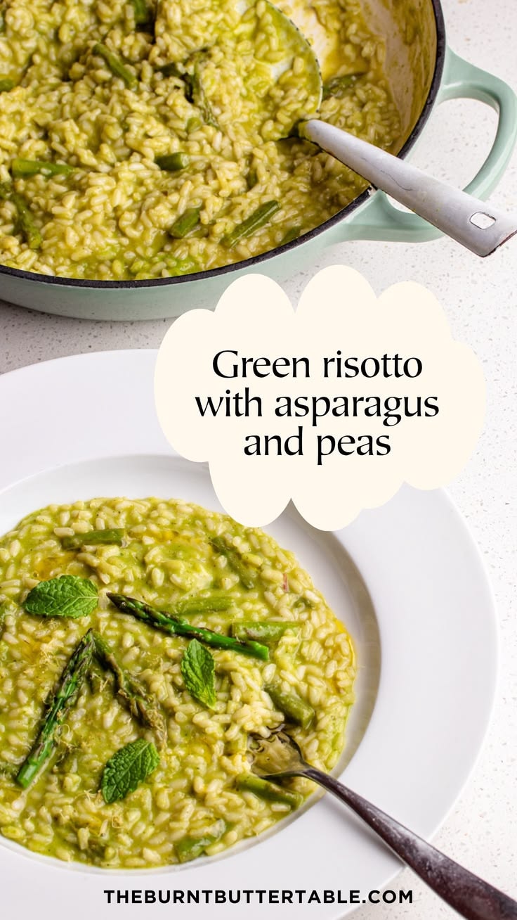 This delicious Spring risotto recipe with asparagus and peas