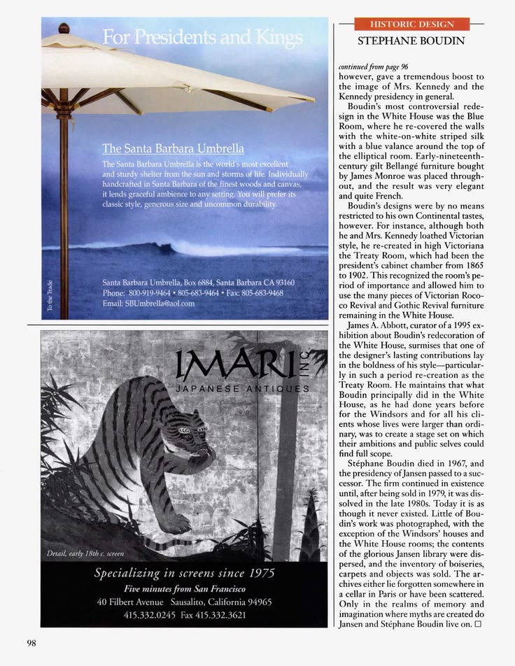 Print Article: HISTORIC DESIGN: STEPHANE BOUDIN | Architectu