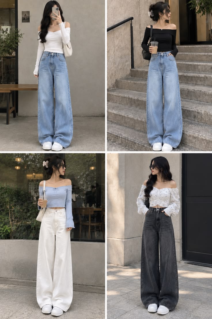 Sometimes all you need is an off-shoulder top and relaxed de