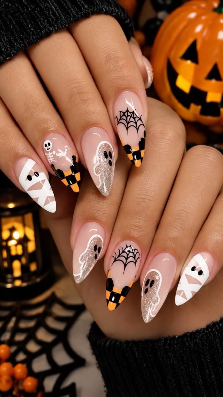 #pumpkinnails #halloweennails #nails #nailart #nailinspo #fa