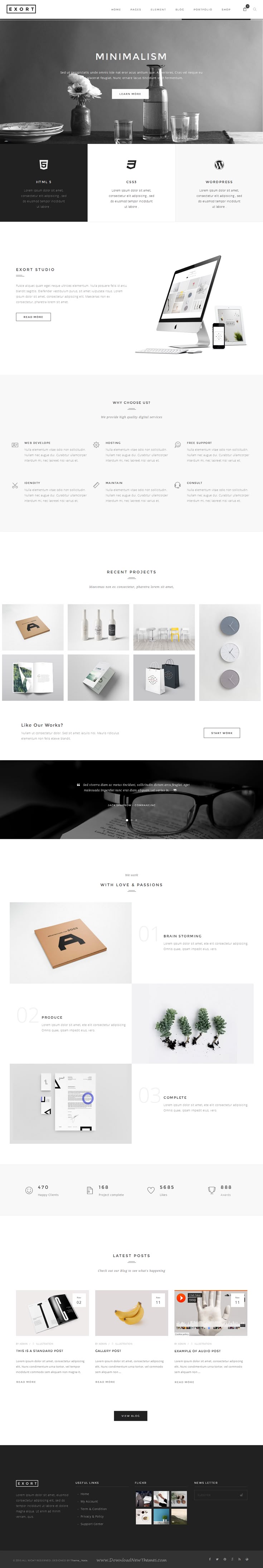 Exort is a Clean & Creative responsive multipurpose bootstra