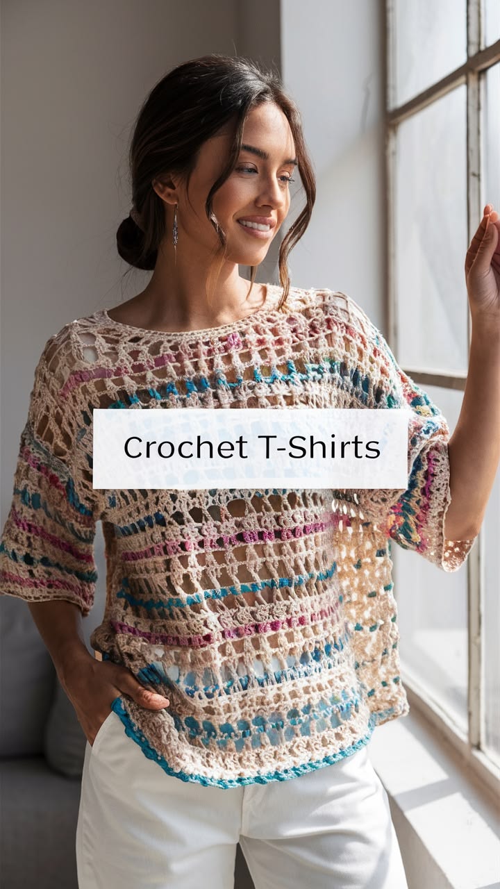 Upgrade your wardrobe with adorable and easy free crochet t-