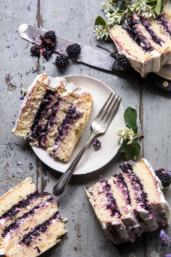 ... blackberry lavender naked cake with white chocolate butt