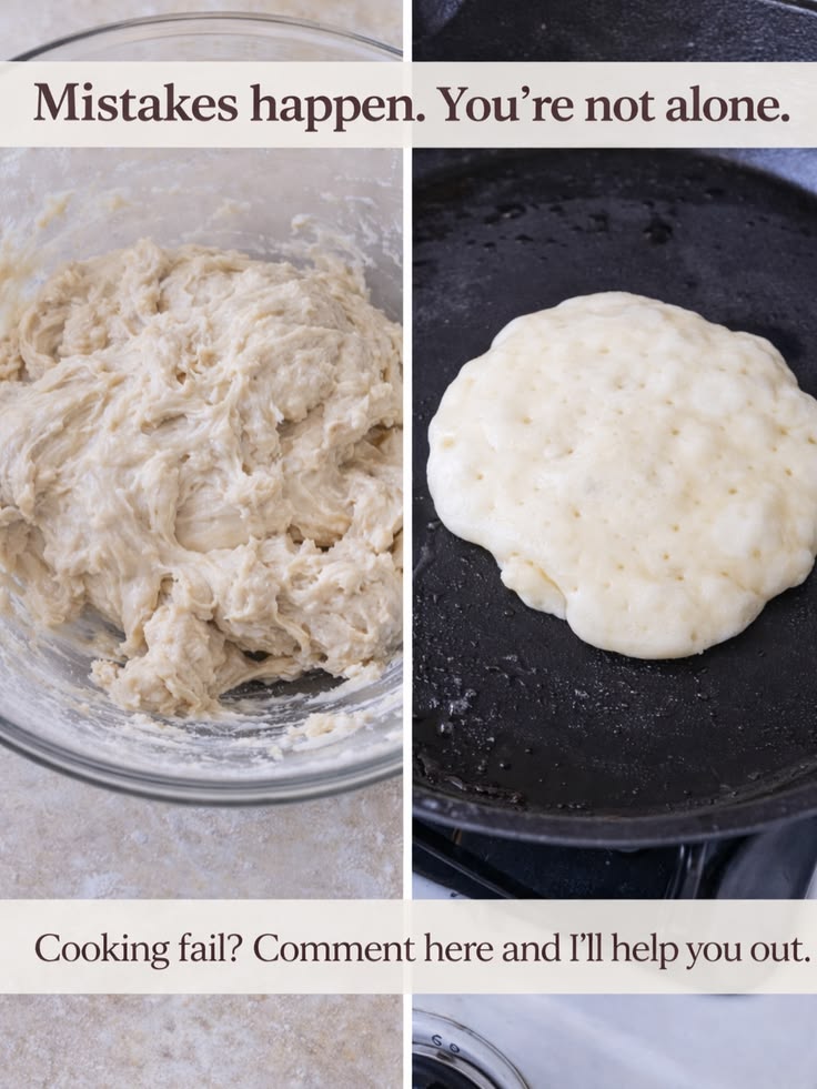 Mistakes happen in the kitchen… and that’s okay 🤎

Runny dou