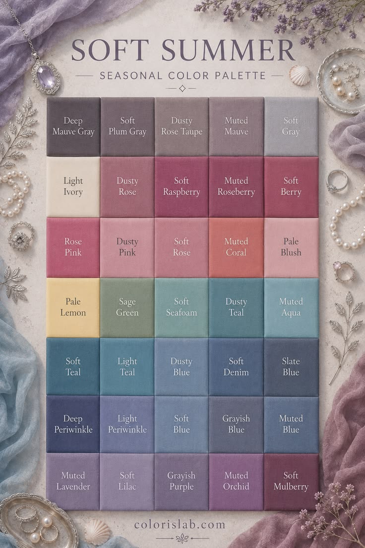 Soft Summer Color Analysis: The Complete Guide to Your Palet