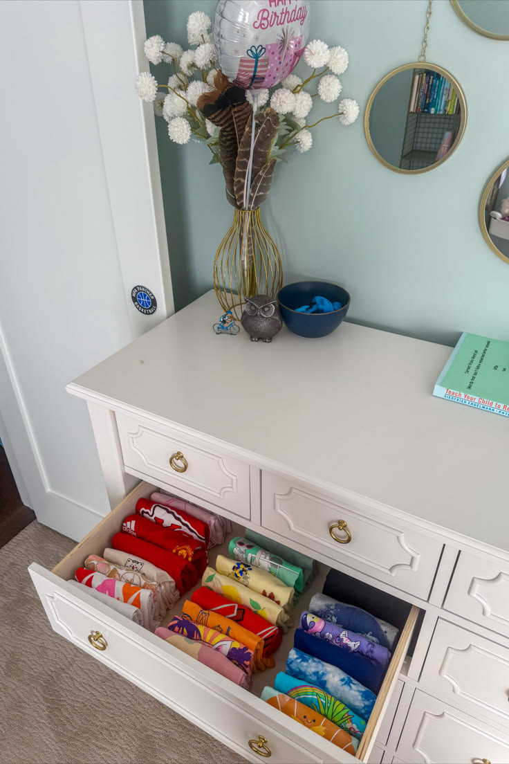 The goal with a kid's dresser isn't a perfect drawer, it's a