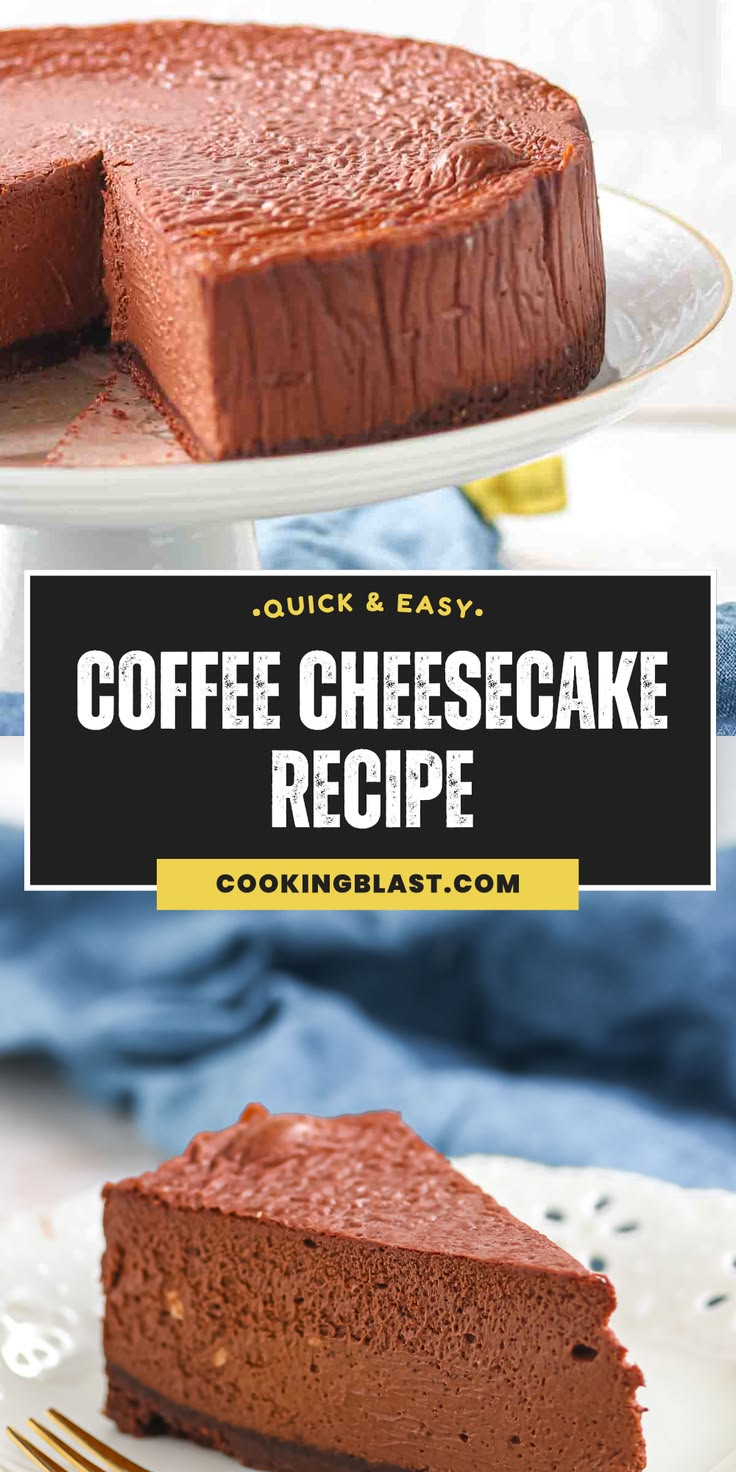 If you love coffee desserts, this espresso cheesecake is a m