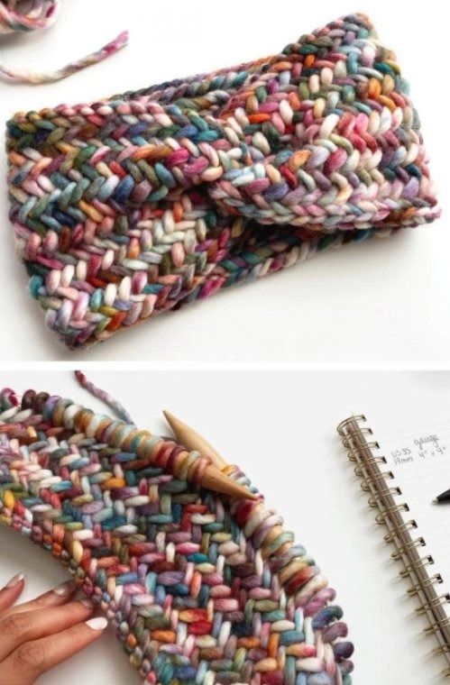 Keep your ears warm and stylish with this easy Amina Earwarm