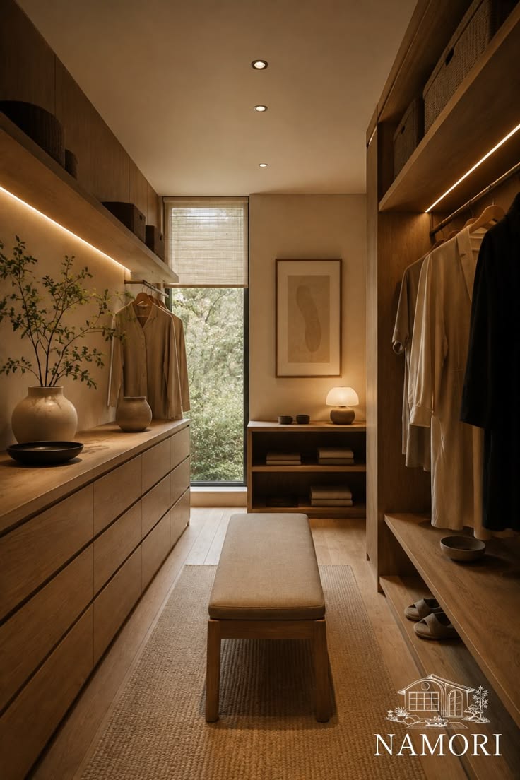 Descubrí cómo diseñar un vestidor Japandi moderno que combin