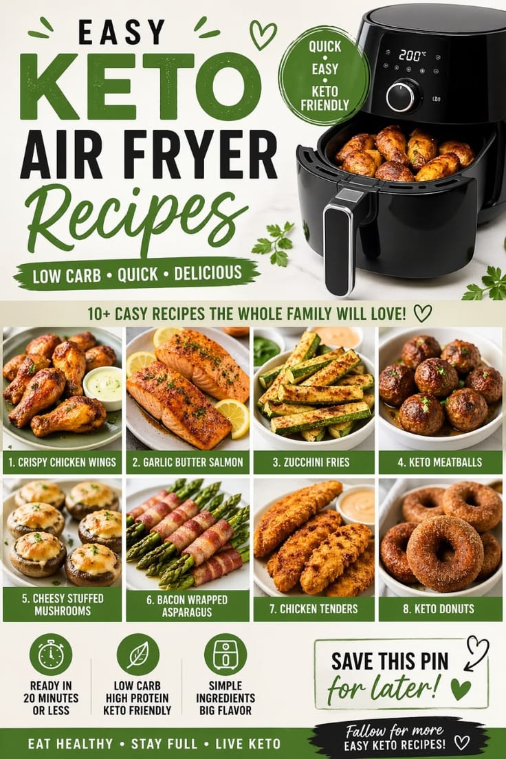 Use low-carb air fryer meals to support fat loss and maintai
