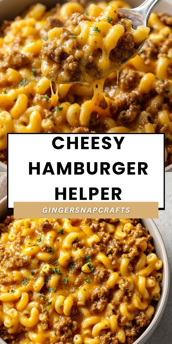 This Cheesy Hamburger Helper is the ultimate quick comfort f