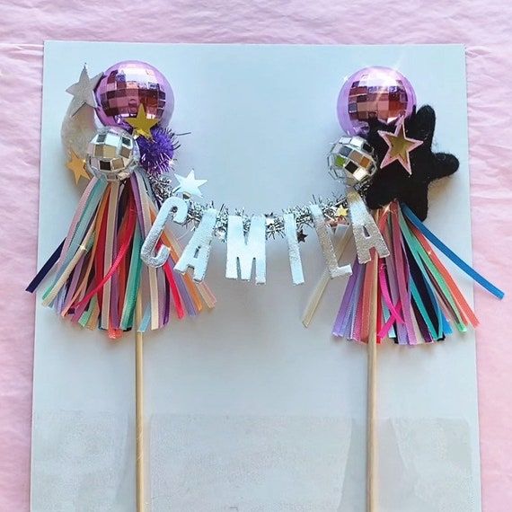 Galactic Disco Ball Cake Topper - Etsy