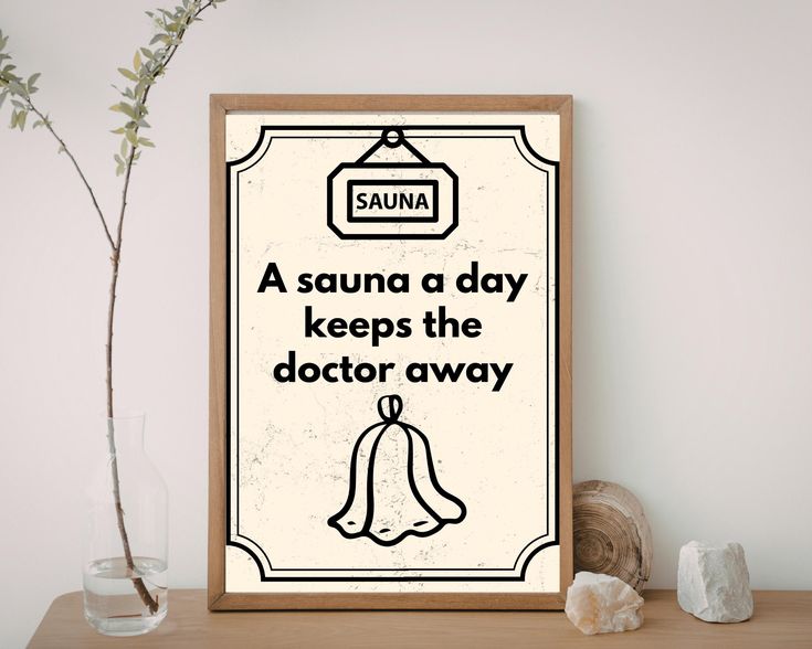 Funny Printable Sauna Sign for Home Spa, Gym or Vacation Ren