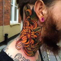 Tatuajes de flores de crisantemo