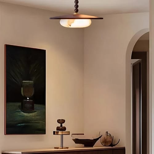 Modern Flat Marble Ceiling Light Fixture

Create a refined a