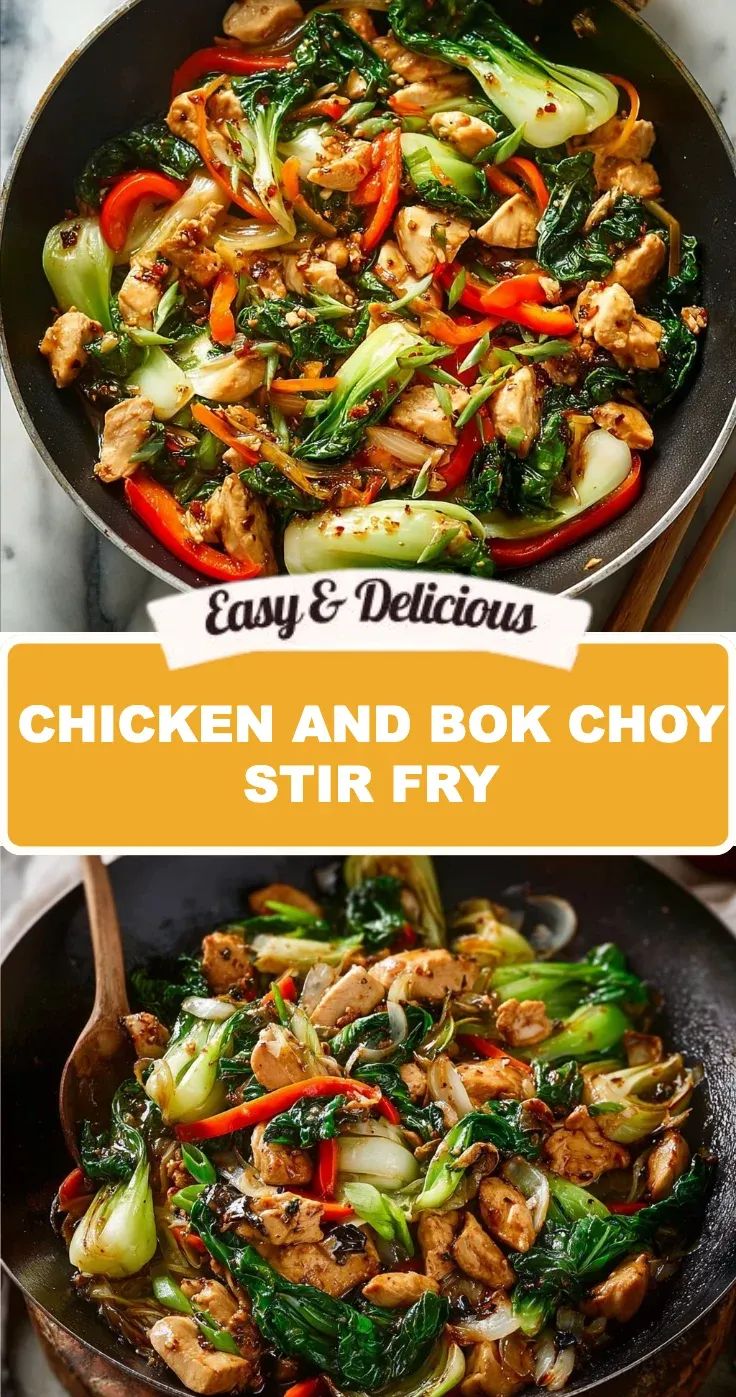 This easy healthy chicken and bok choy stir fry is a perfect