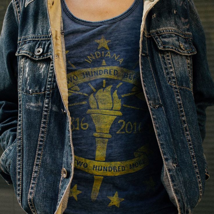 Super-soft vintage tank celebrating Indiana's bicentennial.