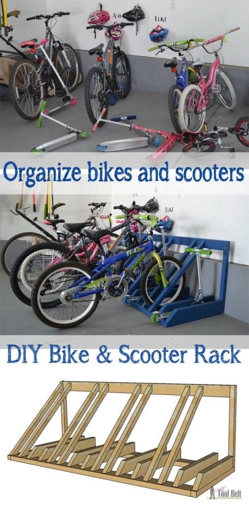 The perfect way to organize those bikes and scooters all ove