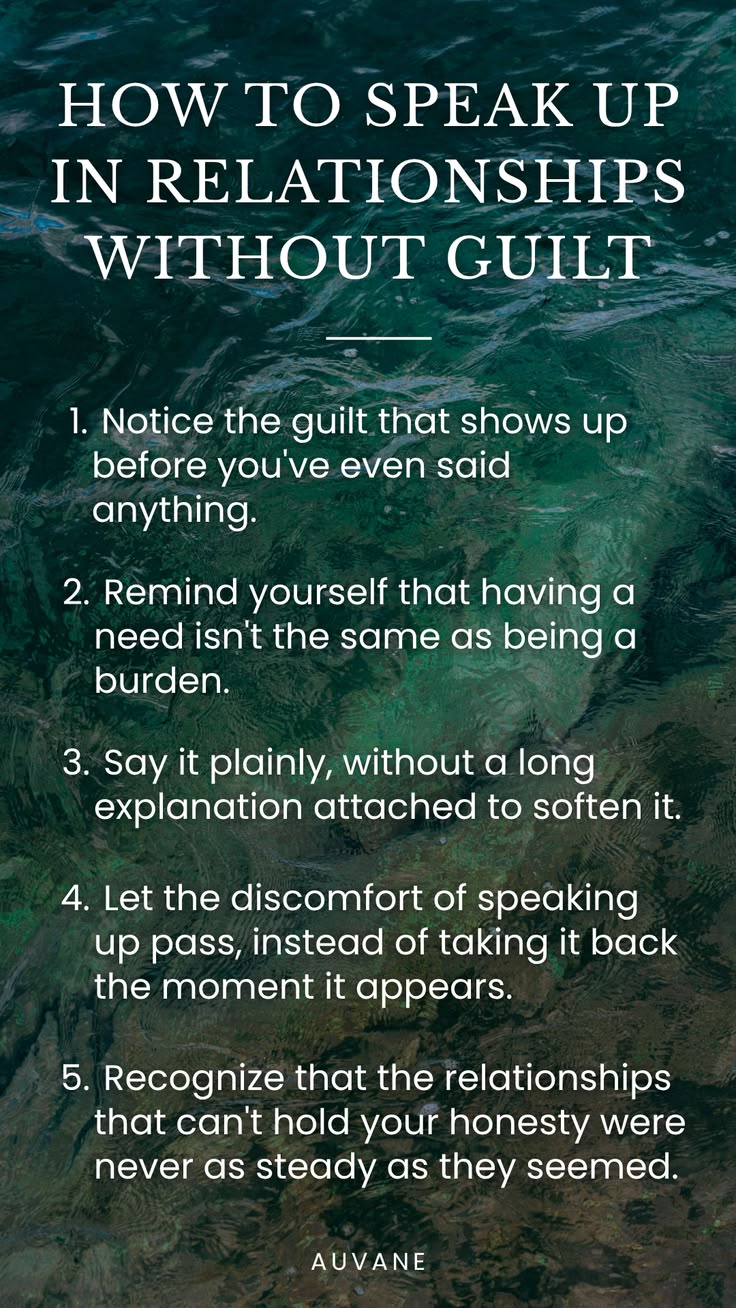 Speaking up doesn't require an apology attached to it. 5 ste