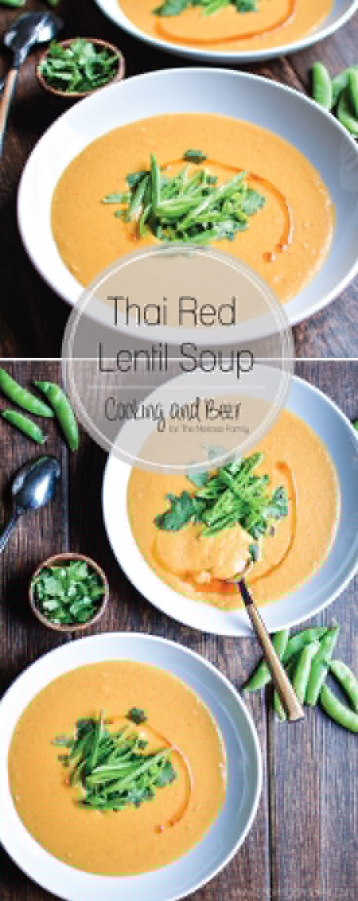 Thai Red Lentil Soup: a healthier vegetarian soup recipe tha