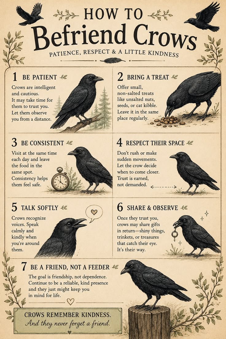 Want to make friends with the neighborhood crows? Learn how 