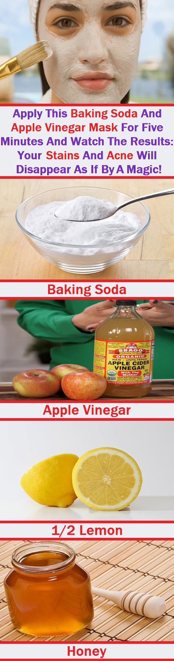 ACV baking soda facial mask