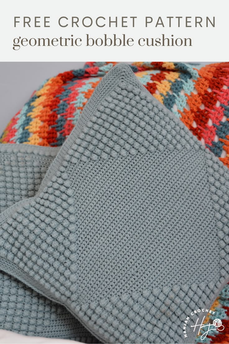 Bobble stitch creates striking texture and mirror-image geom
