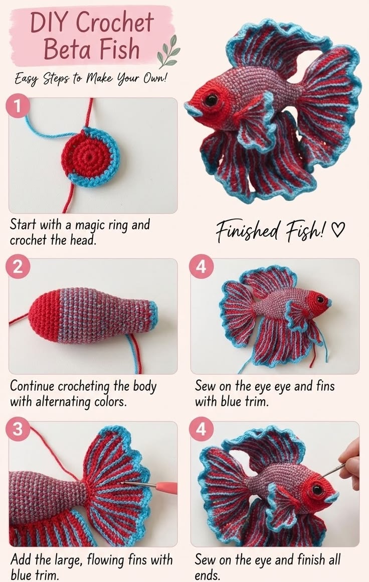 Dive into a world of creativity with these adorable Amigurum