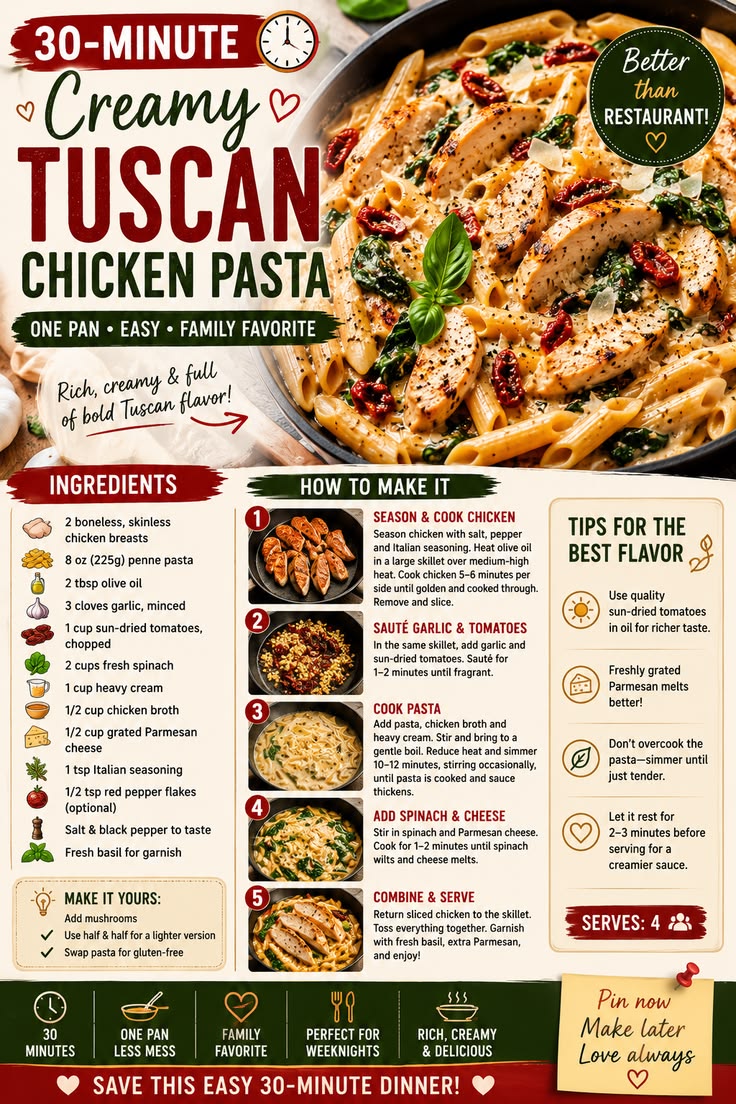 Creamy, garlicky, and packed with flavor, this Tuscan chicke