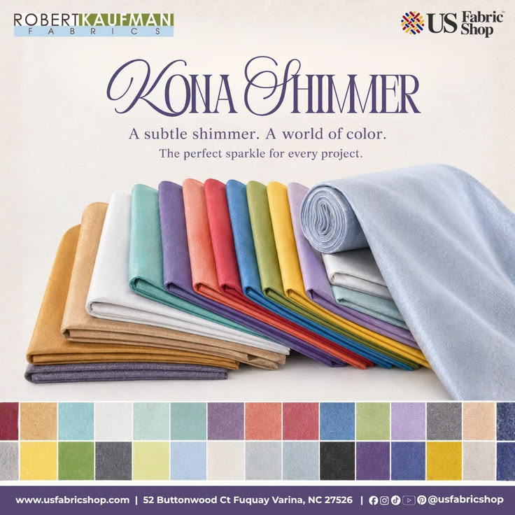 Add a luminous touch to your projects with Kona Sheen by Rob