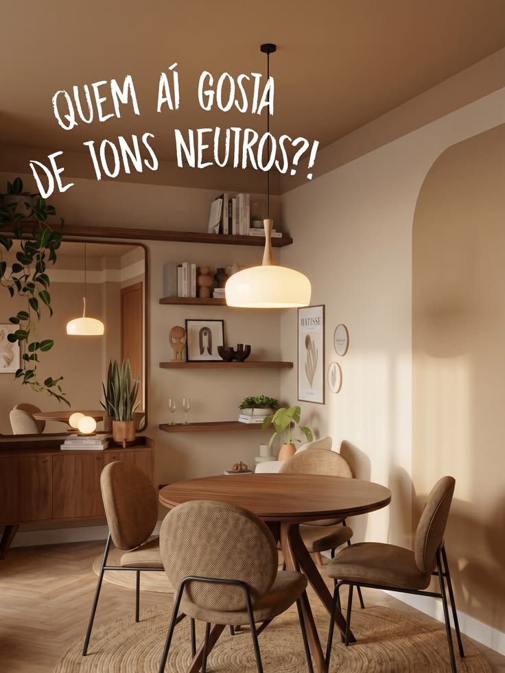 🤎 Quem disse que uma casa precisa de cores vibrantes para te