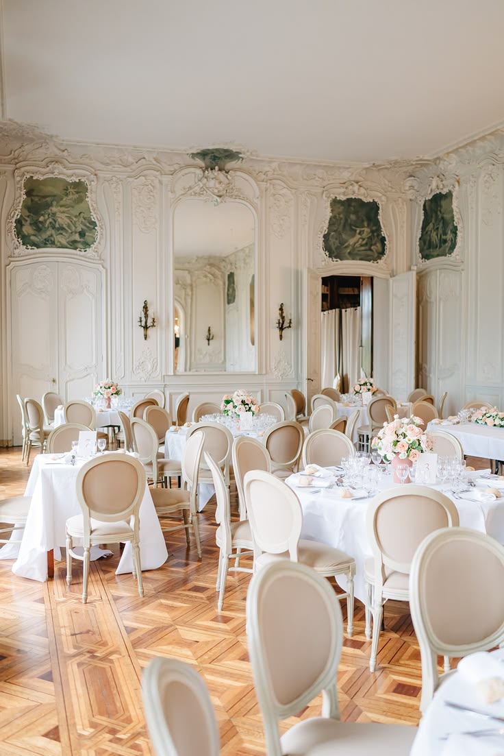 A timeless Parisian-inspired wedding reception in an exquisi