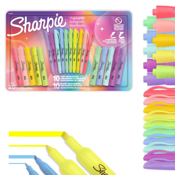 Sharpie Highlighters Variety Pack, Tank and Pocket Highlight