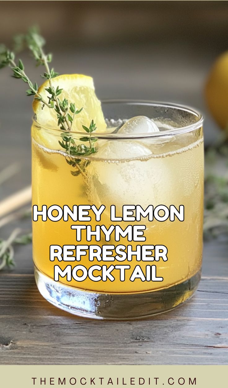 The Honey Lemon Thyme Refresher is the perfect non-alcoholic