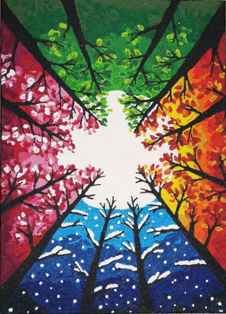Melted, blended, layered and textured wax crayon on canvas f