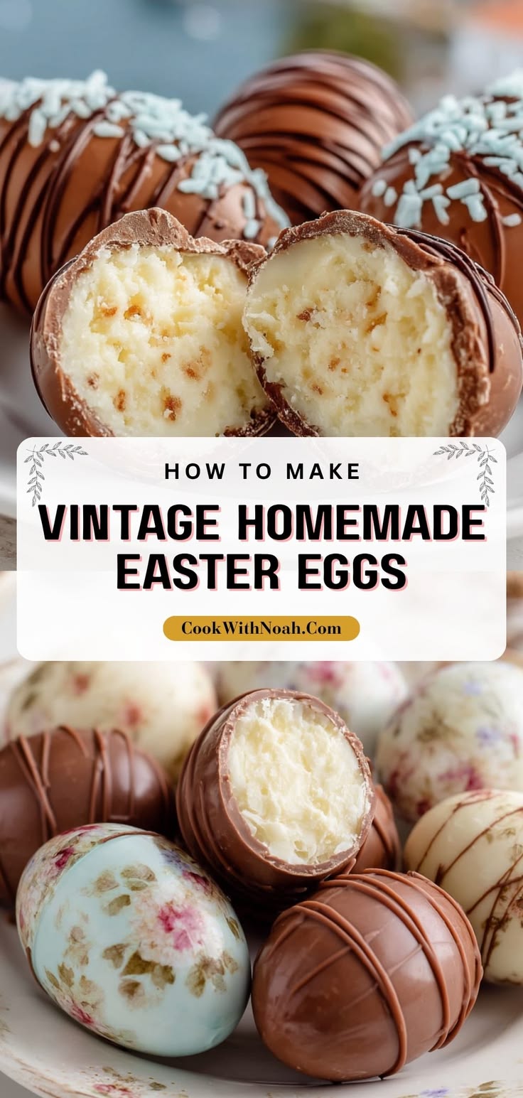 Vintage Homemade Easter Eggs are a nostalgic Easter candy wi