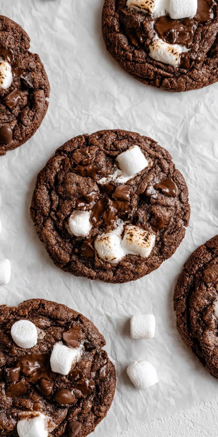 Hot Chocolate Marshmallow Cookies [27 Minutes] - Chasety