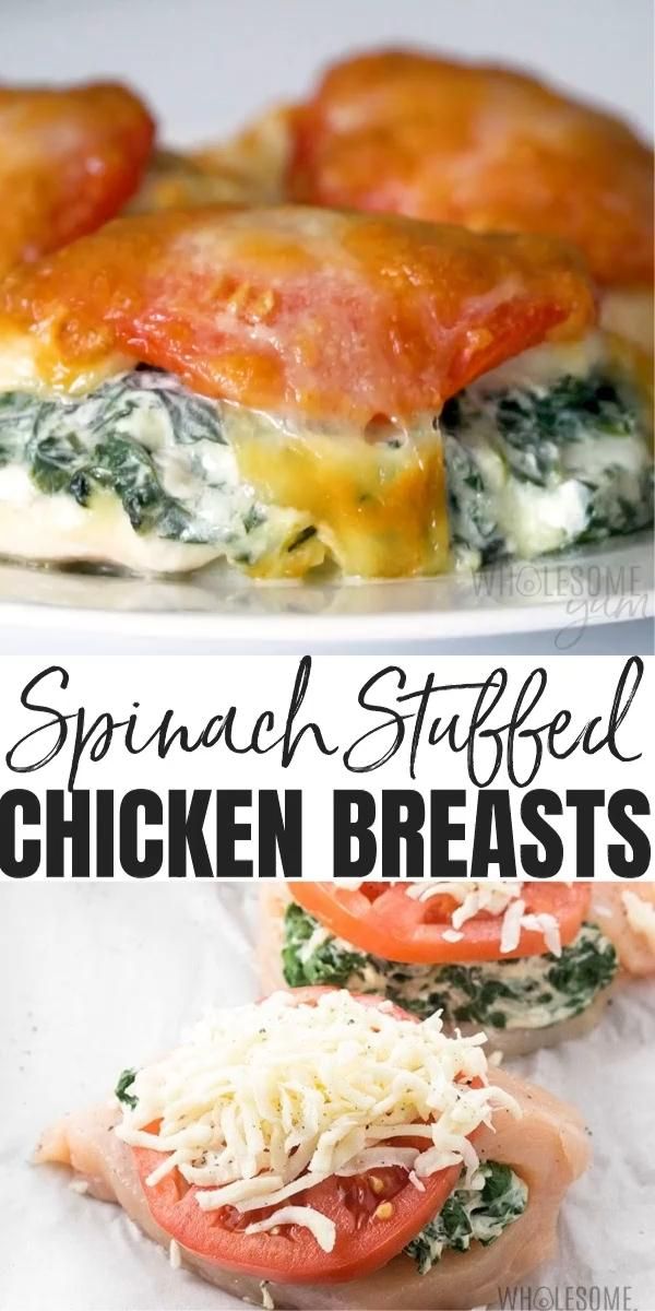 Keto Spinach Stuffed Chicken Breasts are a delicious and hea