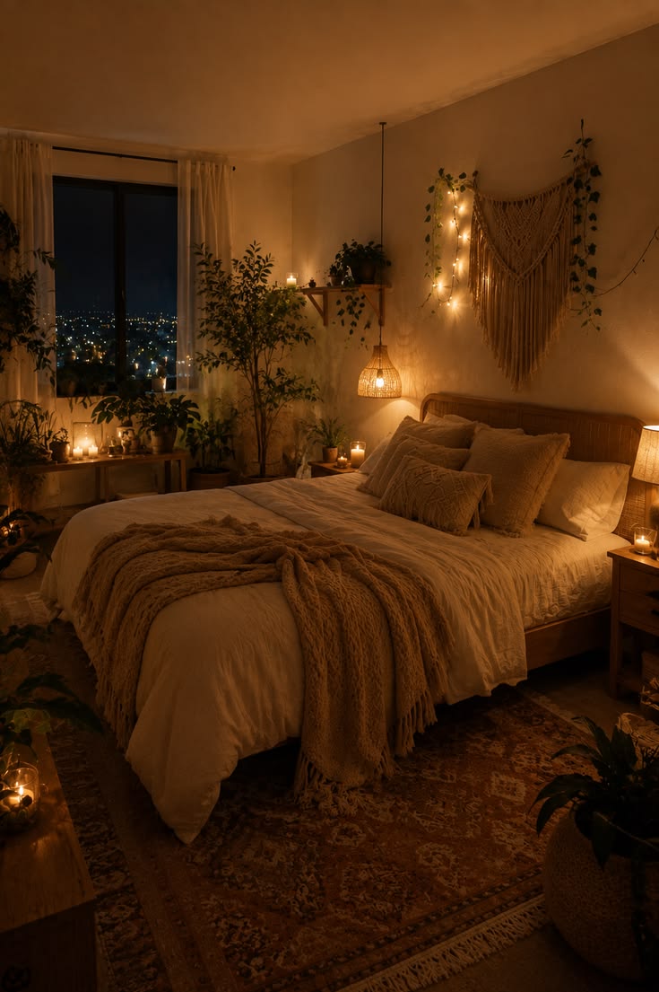 Fall in love with this dreamy boho bedroom designed for the 