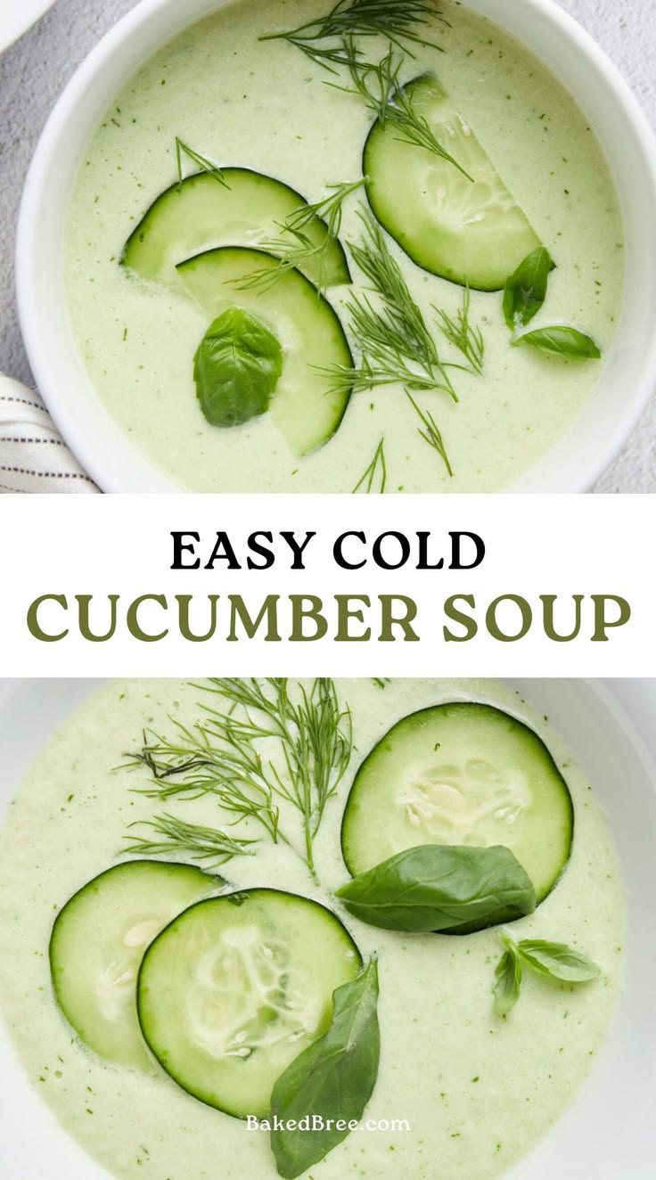 Need a quick summer meal? This creamy cucumber soup is refre