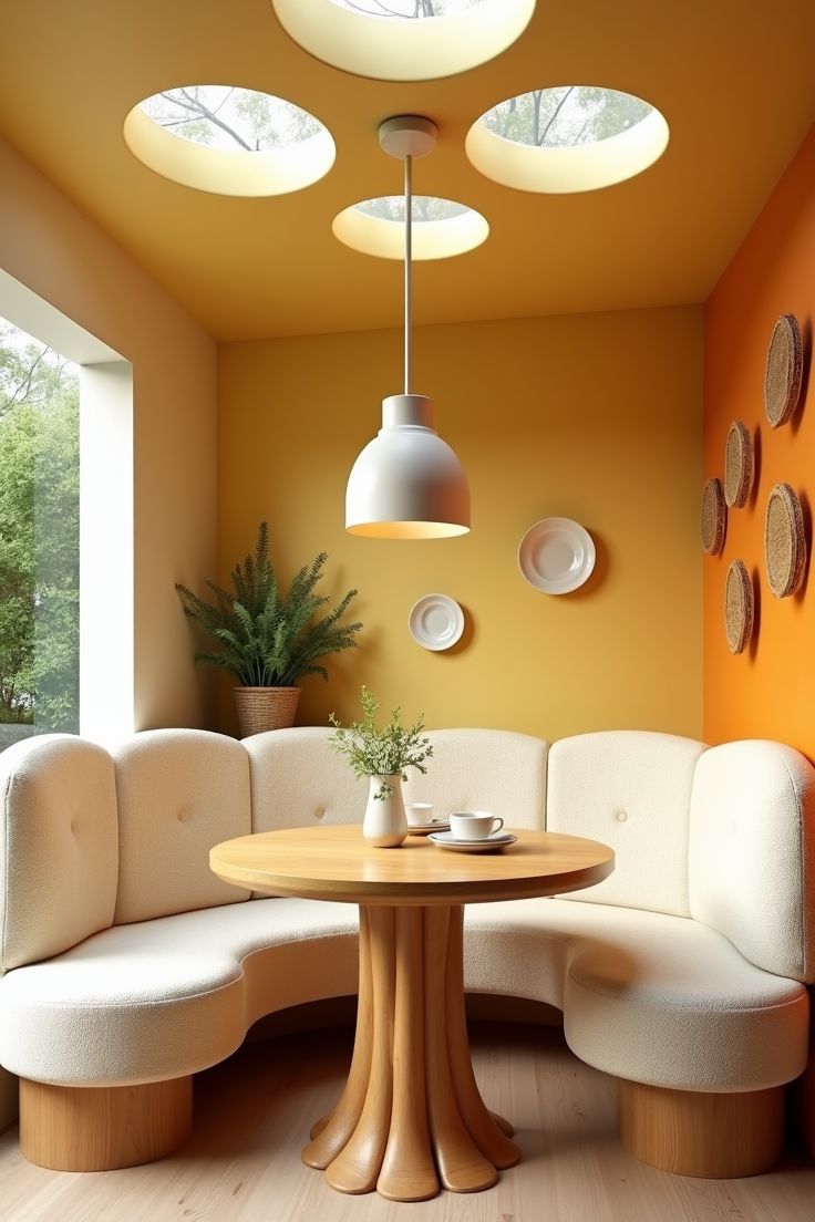 Just whipped up the CUTEST breakfast nook for my cottage che