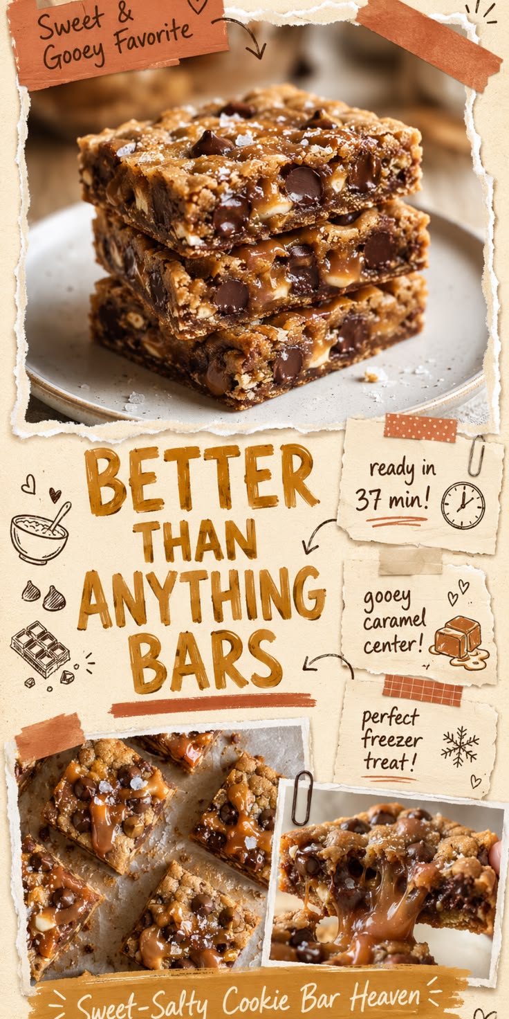 Better Than Anything Bars are gooey chocolate-caramel bars b