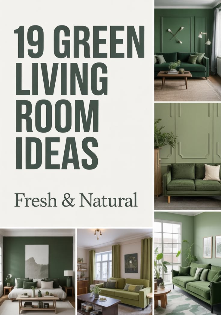 Upgrade your home with these modern green living room ideas.