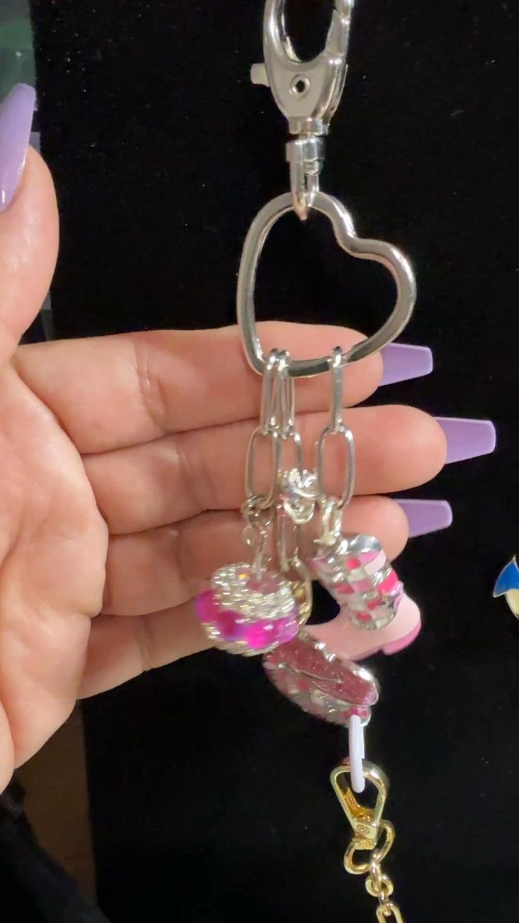 Adorable cowgirl pink bag charm now available on my Etsy sto